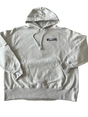 Williams College Champion Reverse Weave Light Gray Hoodie XL